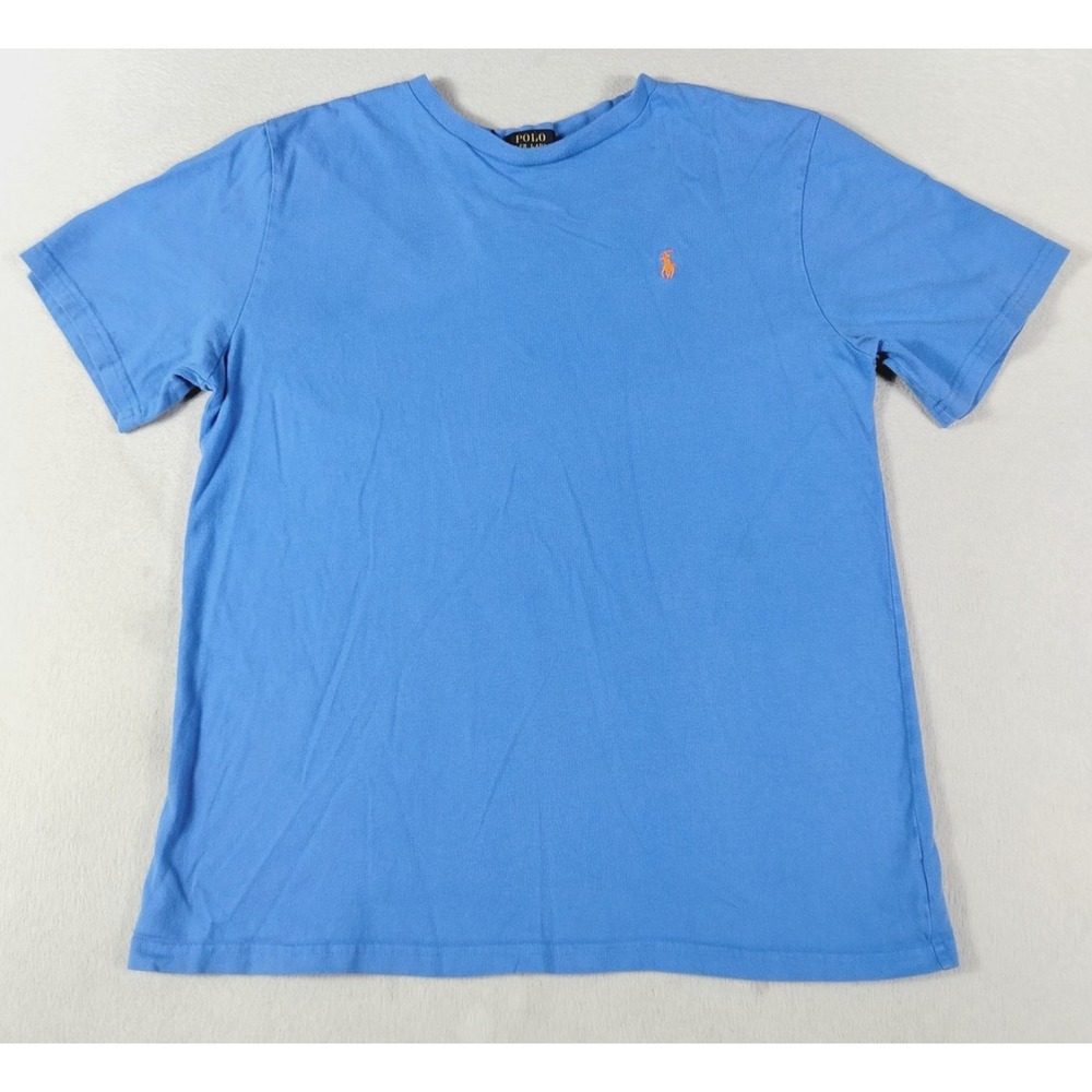 Polo Ralph Lauren Shirt Youth XL 18-20 Blue Pony Logo Cotton Basic Tee Casual
